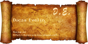 Ducza Evelin névjegykártya